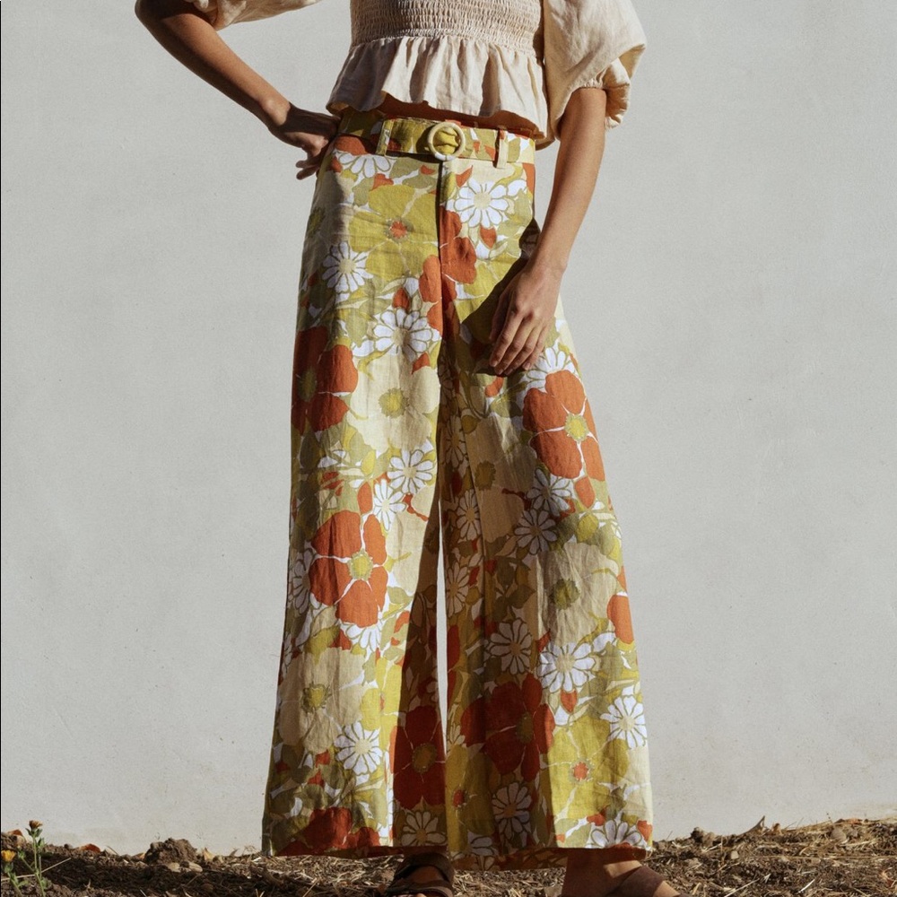 Rare! Anthropologie Faithfull floral pants - Picture 1 of 7